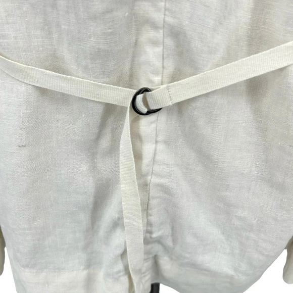 Brochu Walker White Tencel Linen Open Front Waterfall Blazer Jacket Size Medium - Picture 4 of 7
